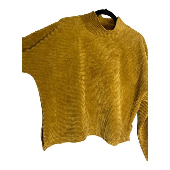 Madewell Texture & Thread Velour Corduroy Mock Neck Top-sz Large - Picture 7 of 9